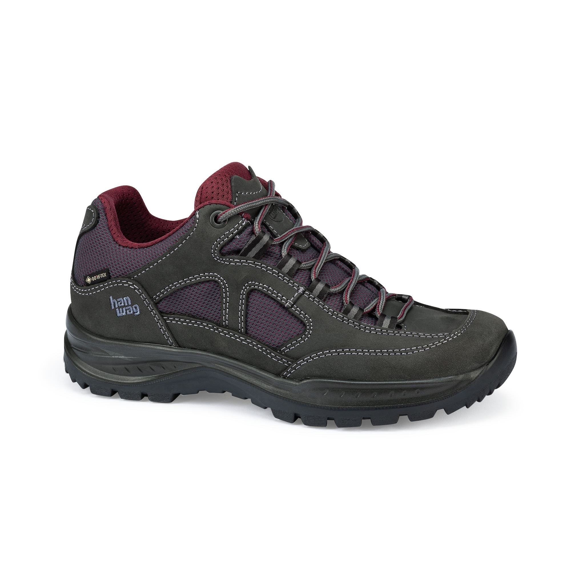 Hanwag Women's Gritstone II GTX Hiking Shoes Deep Grey/dark Red VUFHG2654